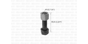 parafuso, conjunto articulador p/ enxada MEC-RUL / CEMAG 1/2" x 1.1/2"