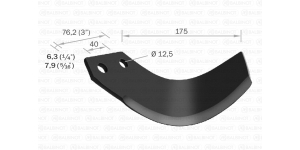 lâmina, faca, faquinha, enxadinha, enxada rotativa Lavrale tipo C, encanteirador, canteiradora